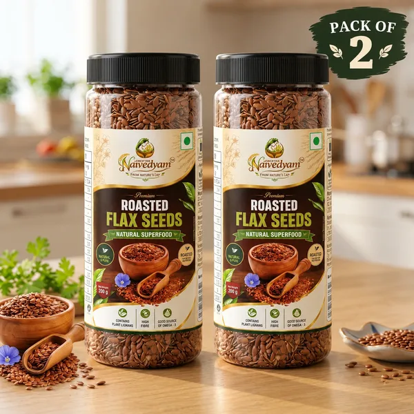 Svaastha_Naivedyam_Dry_Roasted_Flax_Seeds_200_G_Pack_Of_2