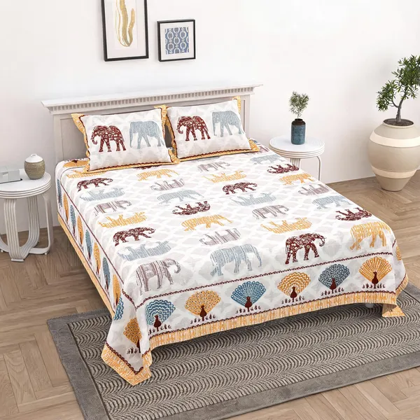 Cotton_Jaipuri_Print_Multicolor_Bed_Sheet_With_2_Pillow_Covers