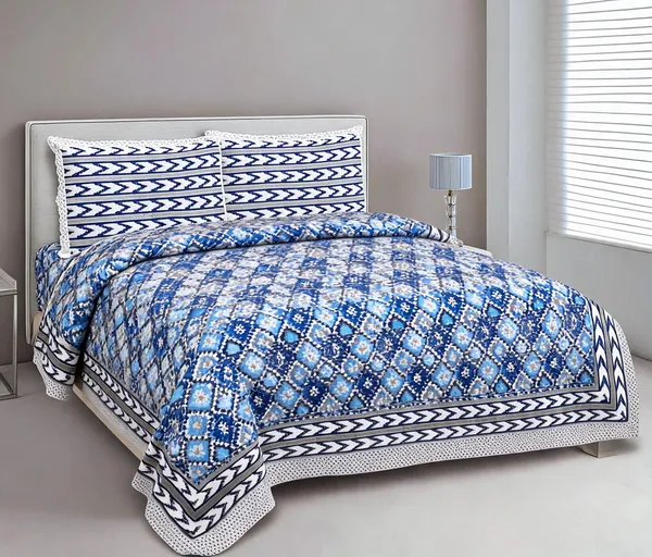 Cotton_Jaipuri_Prints_Multicolor_Bed_Sheet_With_2_Pillow_Covers