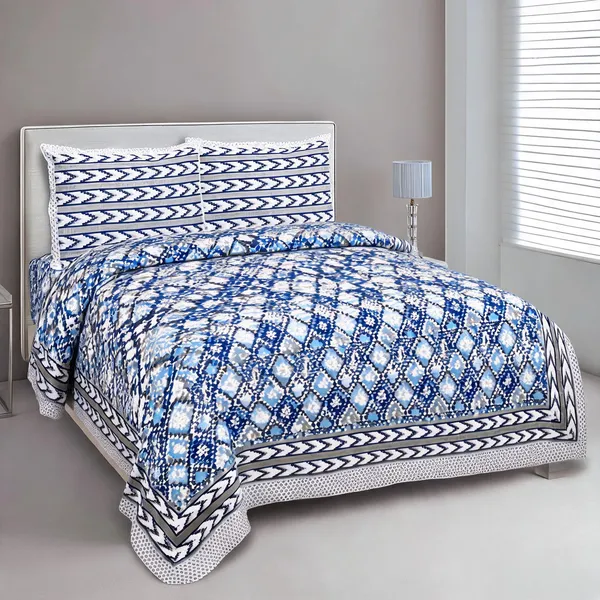 Cotton_Jaipuri_Prints_Multicolor_Bed_Sheet_With_2_Pillow_Covers