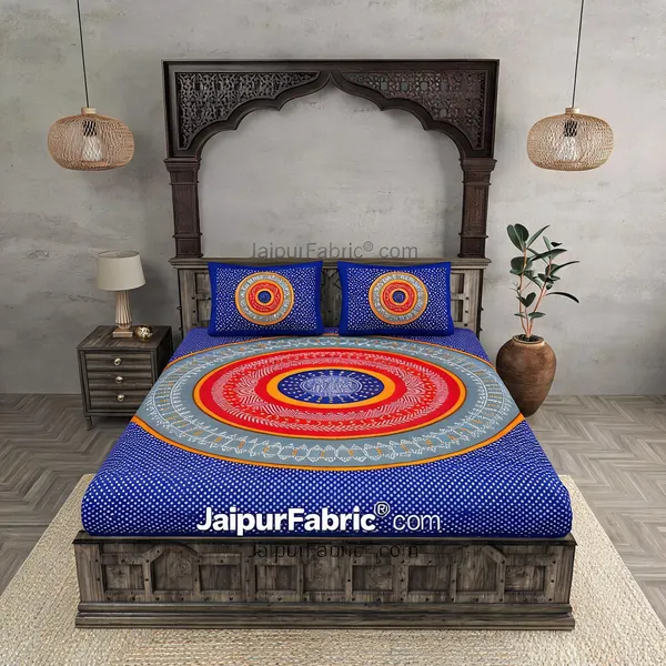 Cotton_Jaipuri_Prints_Multicolor_Bed_Sheet_With_2_Pillow_Covers