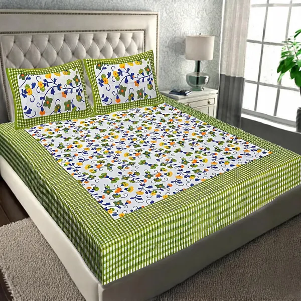 Cotton_Jaipuri_Prints_Multicolor_Bed_Sheet_With_2_Pillow_Covers