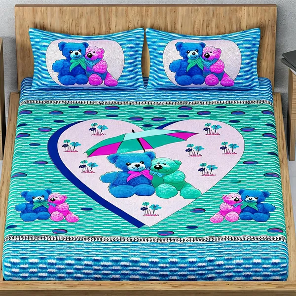 Cotton_Jaipuri_Prints_Multicolor_Bed_Sheet_With_2_Pillow_Covers