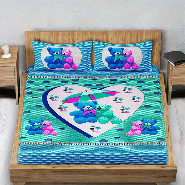 Cotton_Jaipuri_Prints_Multicolor_Bed_Sheet_With_2_Pillow_Covers