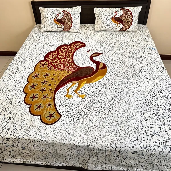 Cotton_Jaipuri_Prints_Multicolor_Bed_Sheet_With_2_Pillow_Covers