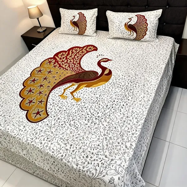 Cotton_Jaipuri_Prints_Multicolor_Bed_Sheet_With_2_Pillow_Covers