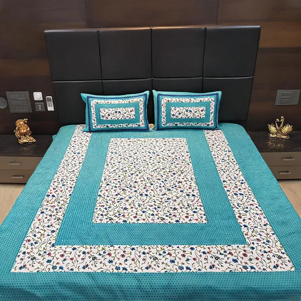 Cotton_Jaipuri_Prints_Multicolor_Bed_Sheet_With_2_Pillow_Covers