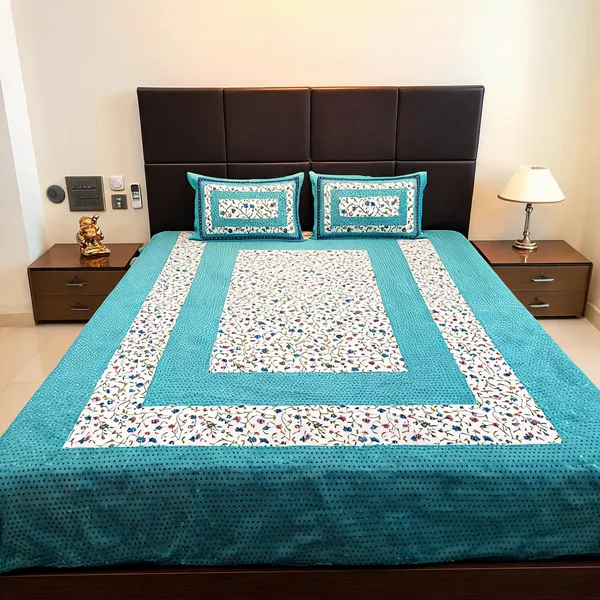 Cotton_Jaipuri_Prints_Multicolor_Bed_Sheet_With_2_Pillow_Covers