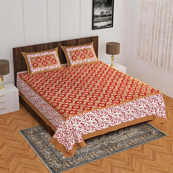 Cotton_Jaipuri_Prints_Multicolor_Bed_Sheet_With_2_Pillow_Covers