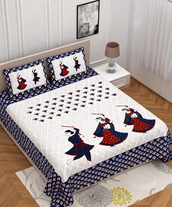 Cotton_Multicolor_Jaipuri_Print_Bed_Sheet_With_2_Pillow_Covers