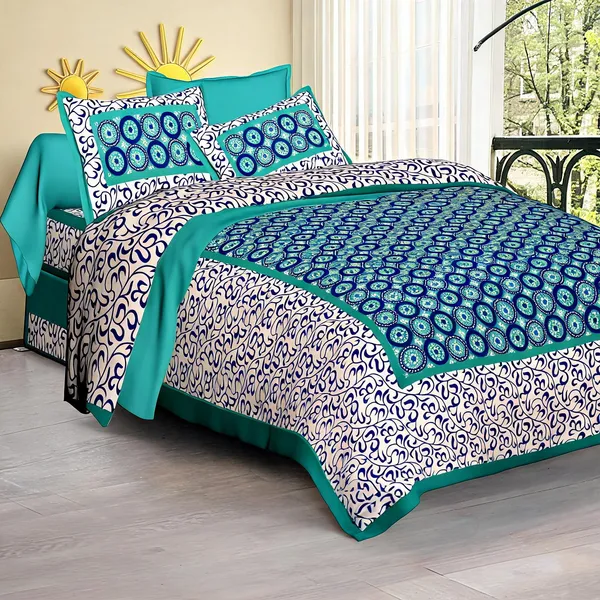 Cotton_Printed_Multicolor_Bed_Sheet_With_2_Pillow_Covers