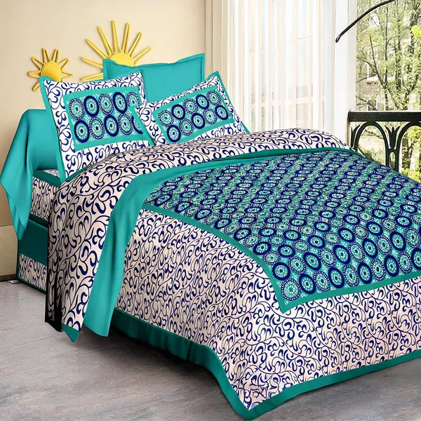 Cotton_Printed_Multicolor_Bed_Sheet_With_2_Pillow_Covers