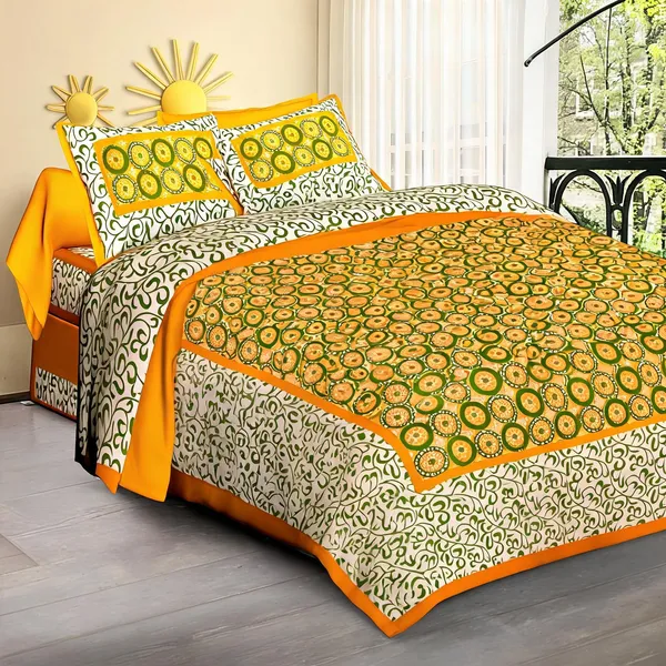 Cotton_Multicolor_Printed_Bed_Sheet_With_2_Pillow_Covers