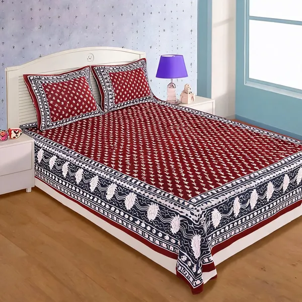 Cotton_Printed_Multicolor_Bed_Sheet_With_2_Pillow_Covers