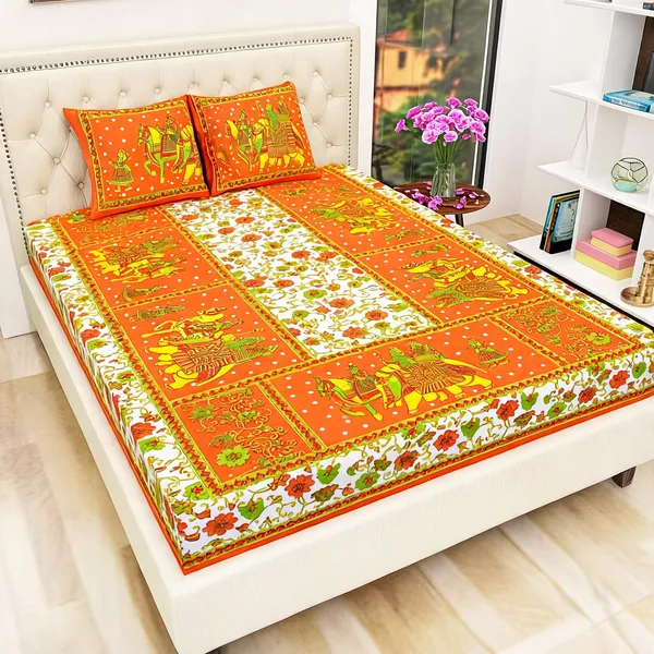 Cotton_Printed_Multicolor_Bed_Sheet_With_2_Pillow_Covers