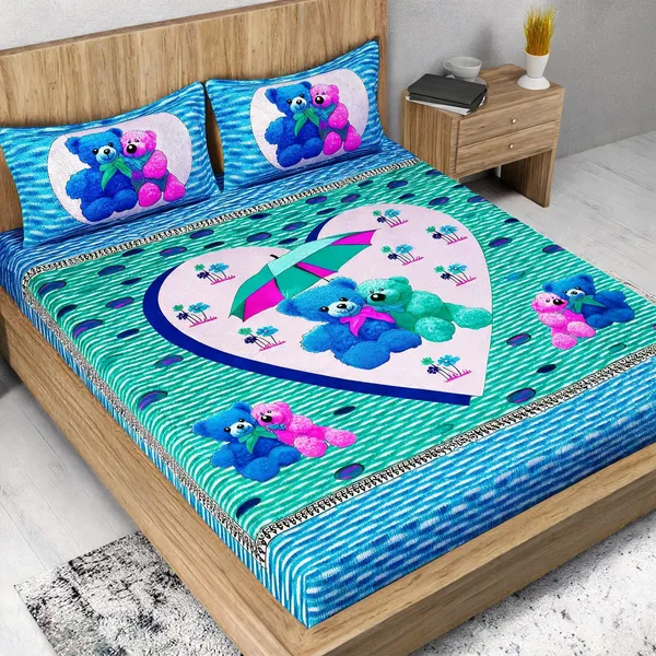 Cotton_Cartoon_Print_Multicolor_Bed_Sheet_With_2_Pillow_Covers