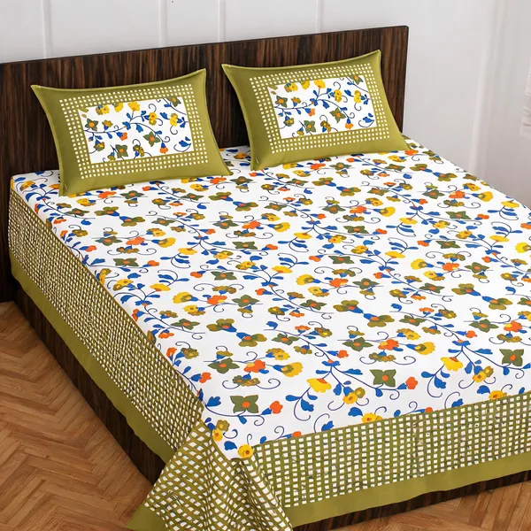 Cotton_Jaipuri_Prints_Multicolor_Bed_Sheet_With_2_Pillow_Covers