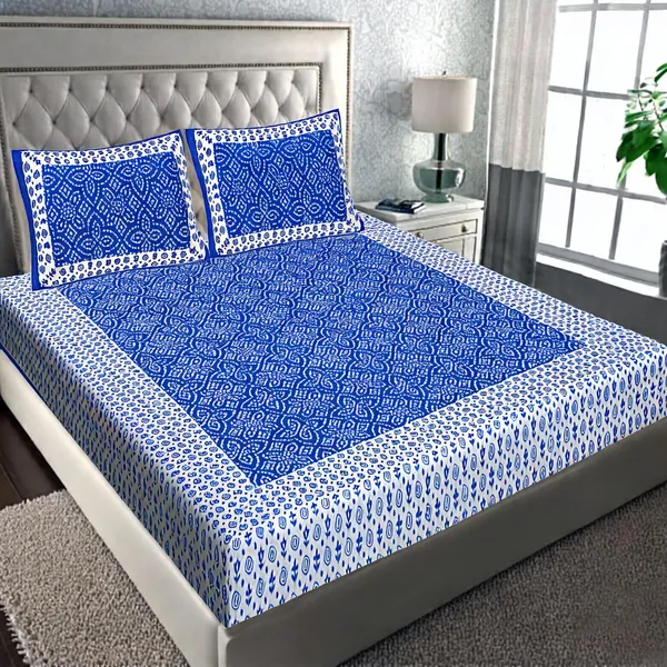 Cotton_Jaipuri_Prints_Multicolor_Bed_Sheet_With_2_Pillow_Covers
