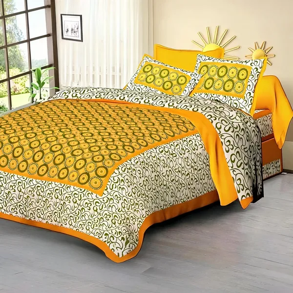 Cotton_Multicolor_Printed_Bed_Sheet_With_2_Pillow_Covers