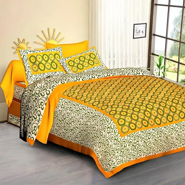 Cotton_Multicolor_Printed_Bed_Sheet_With_2_Pillow_Covers
