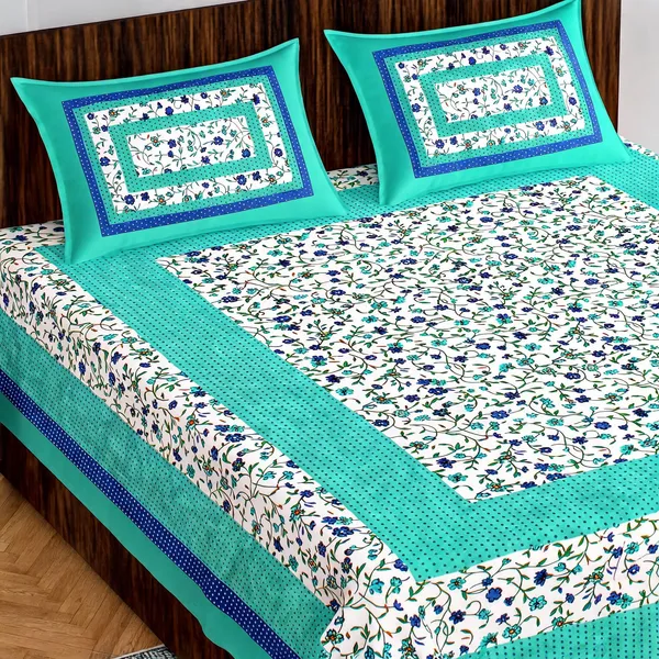 Cotton_Multicolor_Printed_Bed_Sheet_With_2_Pillow_Covers