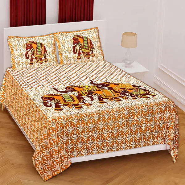 Cotton_Jaipuri_Print_Multicolor_Bed_Sheet_With_2_Pillow_Covers