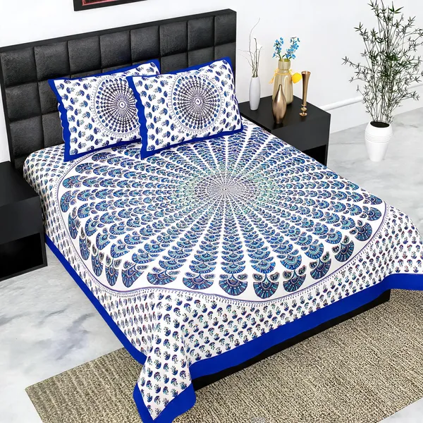 Cotton_Multicolor_Printed_Bed_Sheet_With_2_Pillow_Covers