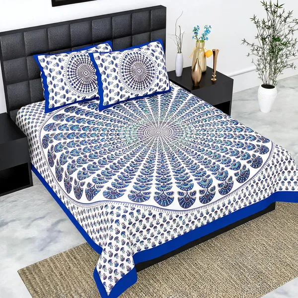Cotton_Multicolor_Printed_Bed_Sheet_With_2_Pillow_Covers