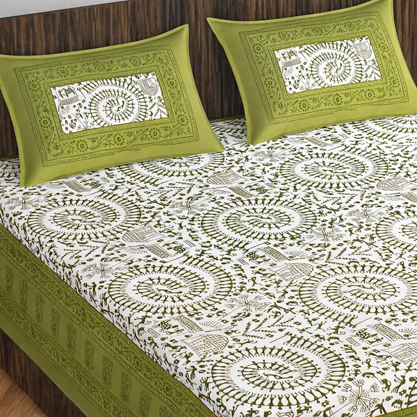 Cotton_Beige_Bed_Sheet_With_2_Pillow_Covers