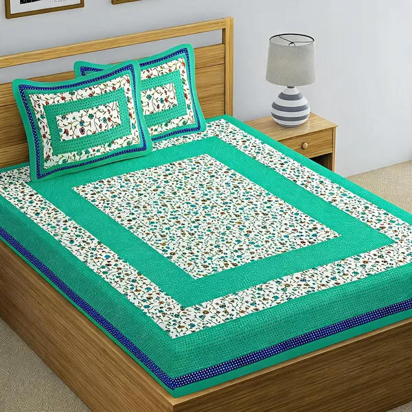 Cotton_Floral_Multicolor_Bed_Sheet_With_2_Pillow_Covers