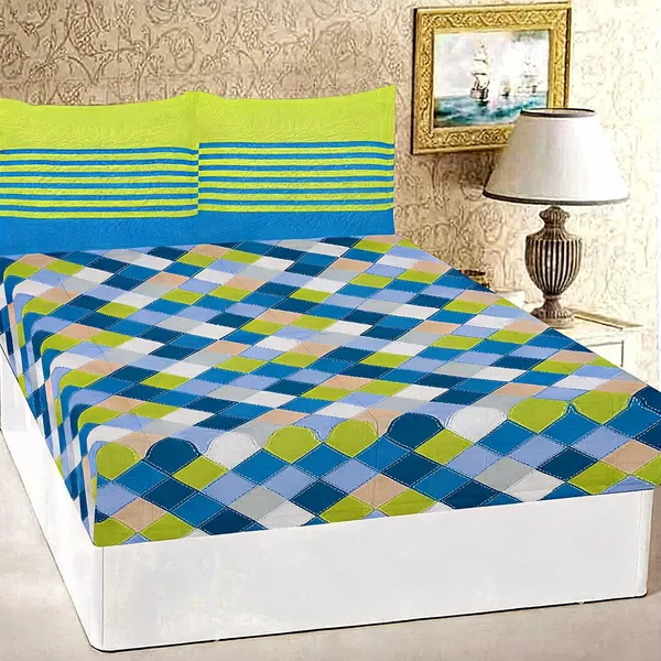 Cotton_Multicolor_Geometric_Bed_Sheet_With_2_Pillow_Covers