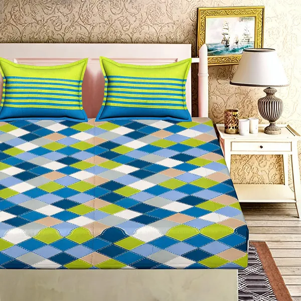Cotton_Multicolor_Geometric_Bed_Sheet_With_2_Pillow_Covers
