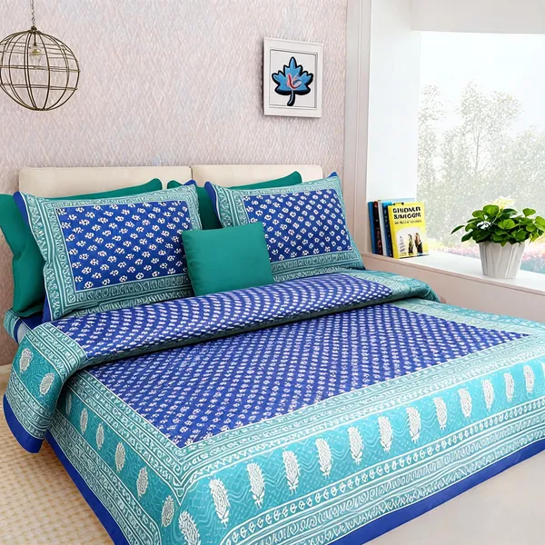 Cotton_Printed_Multicolor_Bed_Sheet_With_2_Pillow_Covers