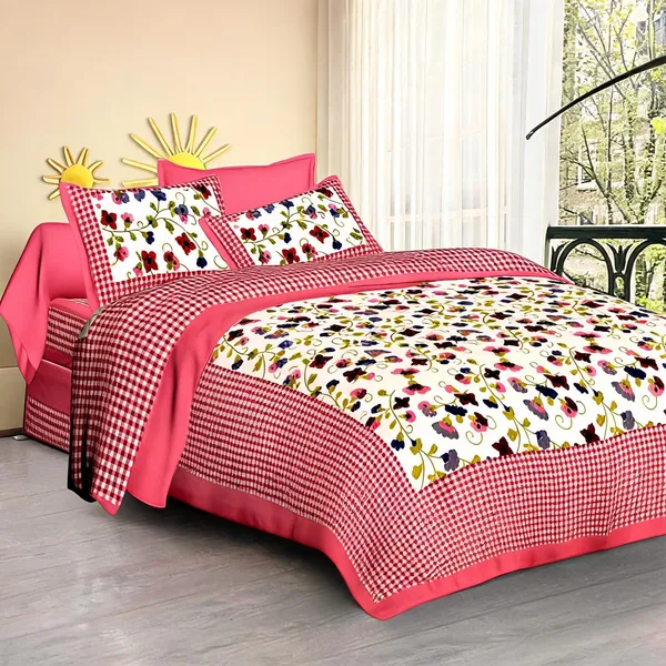 Cotton_Multicolor_Printed_Bed_Sheet_With_2_Pillow_Covers