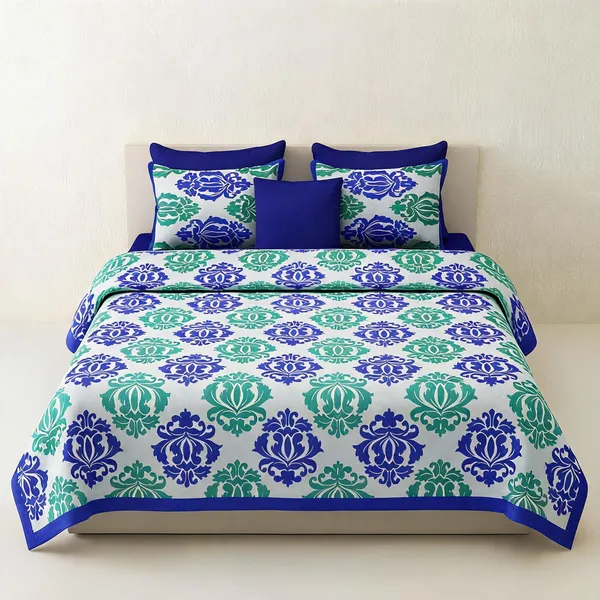 Cotton_Multicolor_Printed_Bed_Sheet_With_2_Pillow_Covers