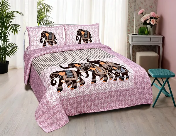 Cotton_Multicolor_Printed_Bed_Sheet_With_2_Pillow_Covers