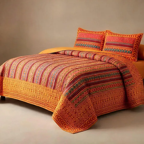 Cotton_Jaipuri_Print_Multicolor_Bed_Sheet_With_2_Pillow_Covers