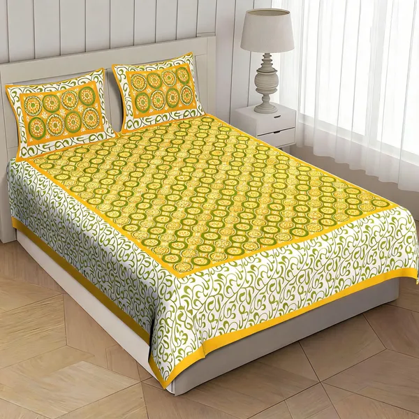 Cotton_Printed_Multicolor_Bed_Sheet_With_2_Pillow_Covers