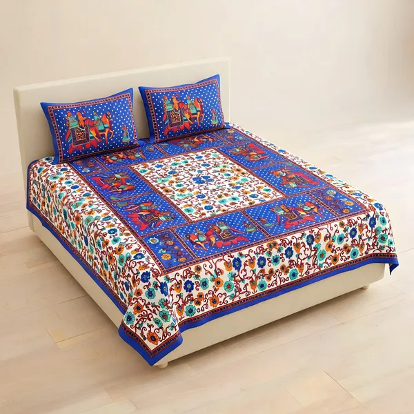 Cotton_Printed_Multicolor_Bed_Sheet_With_2_Pillow_Covers