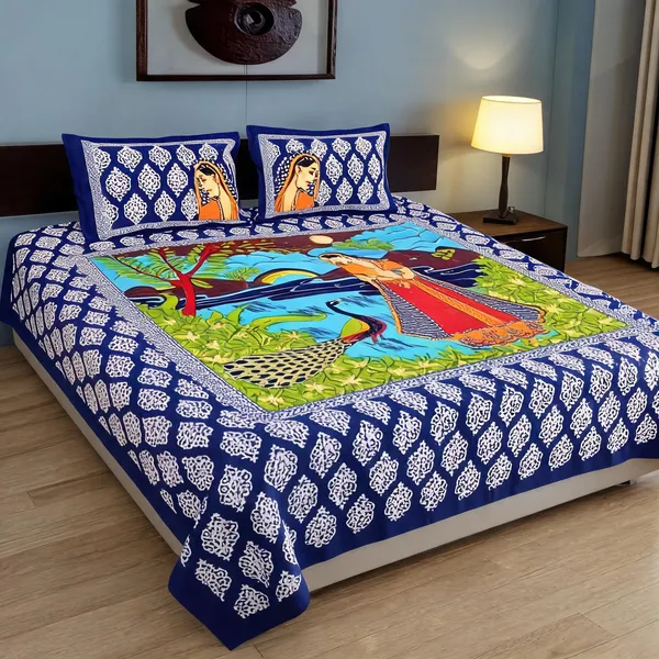 Cotton_Printed_Multicolor_Bed_Sheet_With_2_Pillow_Covers