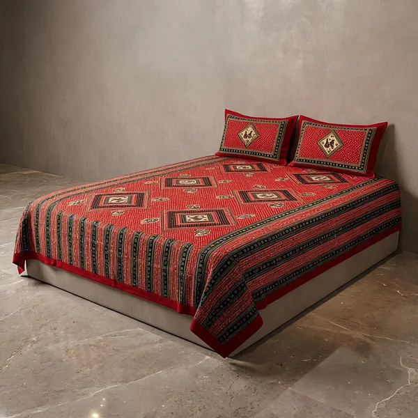 Cotton_Printed_Multicolor_Bed_Sheet_With_2_Pillow_Covers