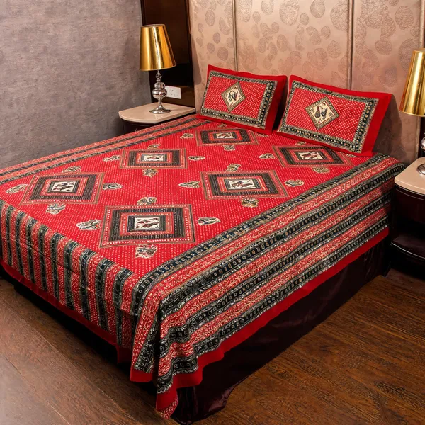 Cotton_Printed_Multicolor_Bed_Sheet_With_2_Pillow_Covers