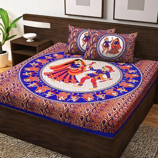 Cotton_Jaipuri_Print_Multicolor_Bed_Sheet_With_2_Pillow_Covers