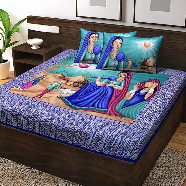 Cotton_Jaipuri_Multicolor_Jaipuri_Prints_Bed_Sheet_With_2_Pillow_Covers