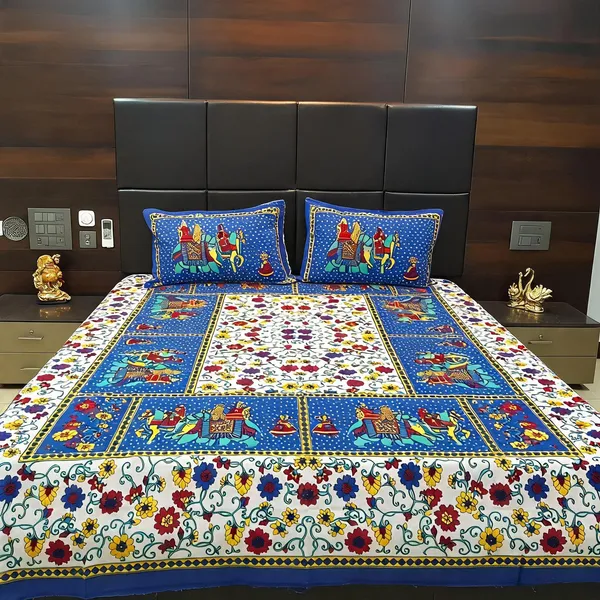 Cotton_Jaipuri_Multicolor_Jaipuri_Prints_Bed_Sheet_With_2_Pillow_Covers