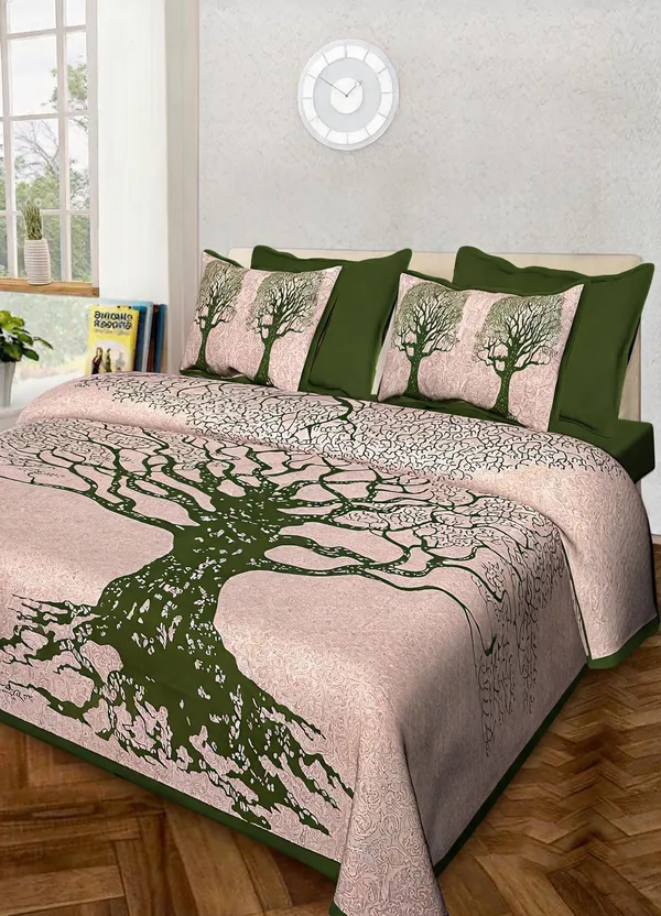 Cotton_Jaipuri_Prints_Multicolor_Bed_Sheet_With_2_Pillow_Covers