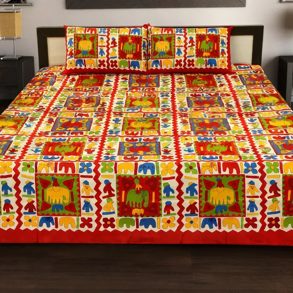 Cotton_Printed_Multicolor_Bed_Sheet_With_2_Pillow_Covers