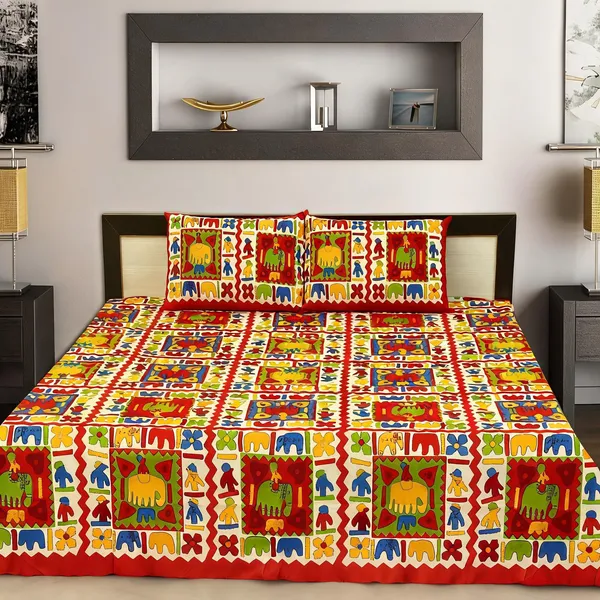 Cotton_Printed_Multicolor_Bed_Sheet_With_2_Pillow_Covers
