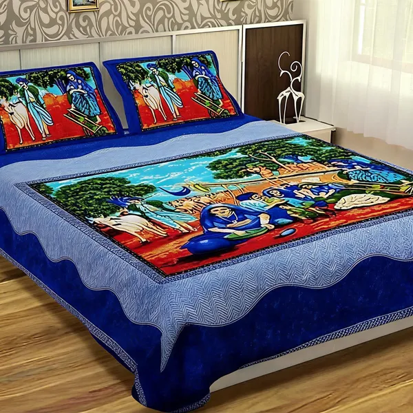 Cotton_Printed_Multicolor_Bed_Sheet_With_2_Pillow_Covers