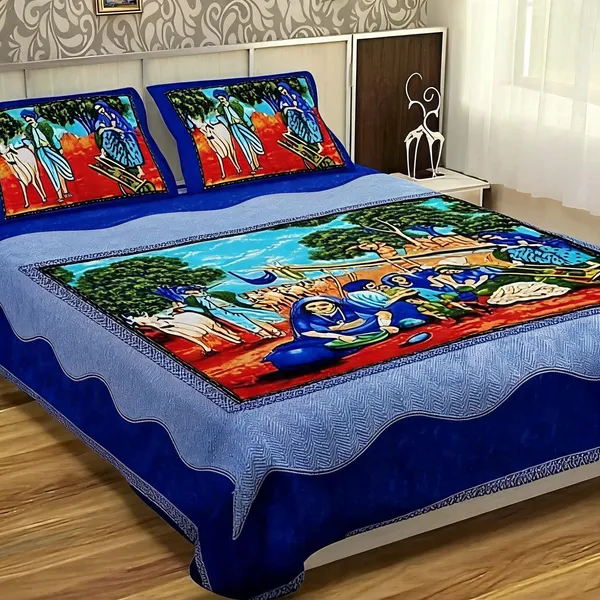 Cotton_Printed_Multicolor_Bed_Sheet_With_2_Pillow_Covers